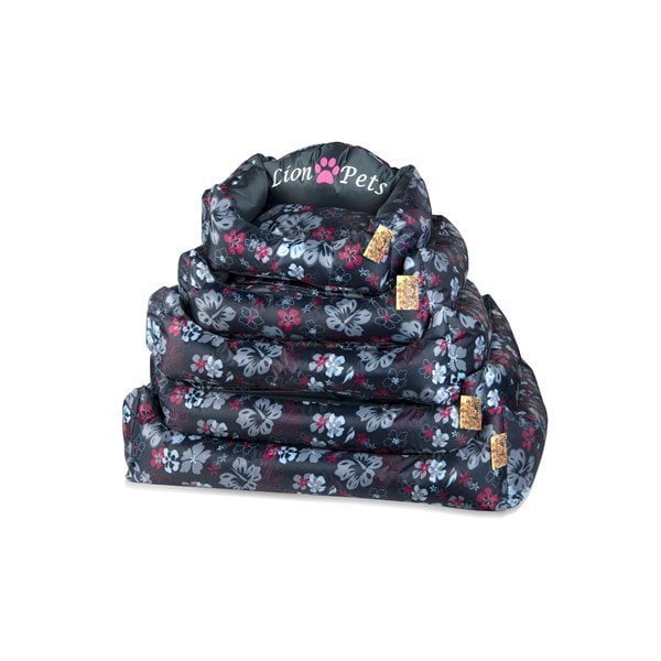 Lion-8978 5 Li Çicekli Lacivert Yatak