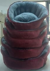 8970-5 5li Kadife Set Bordo