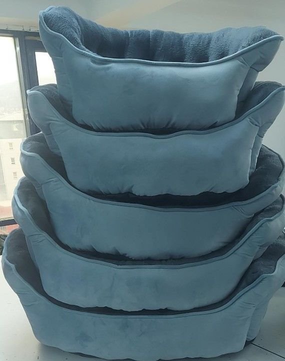 8970-5 5li Kadife Set Buz Mavisi